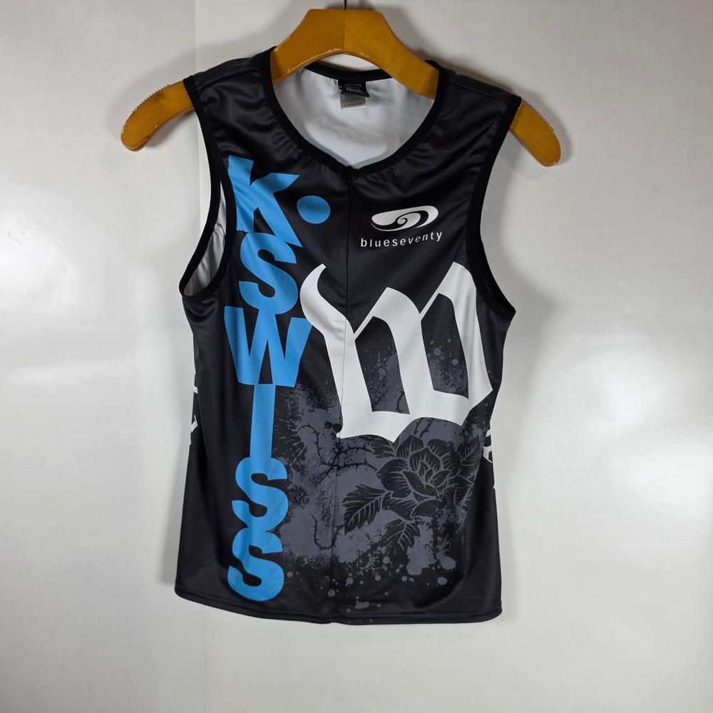 Squadra Kids Blueseventy K-Swiss Triathlon Cycling Tank Top Black Large 14/16‎